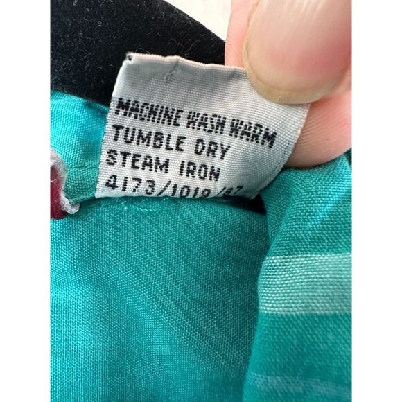 Grand Design Womens Green Blouse 10 long sleeve vintage collared button up cotto - Picture 5 of 8